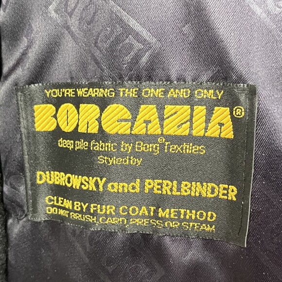 VTG Borgazia Black & Brown Faux Fur Womens Coat Sz XL - Picture 4 of 6